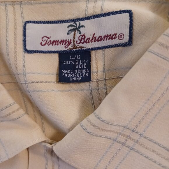Tommy Bahama Button Down Shirt Men L 100% Silk Mint Condition - Picture 3 of 6
